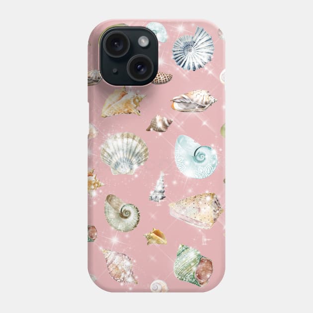 Pink Seashells Phone Case by Unicorno