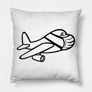 Ilustration Airplane Pillow