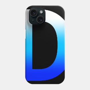 Blue Letter D Phone Case