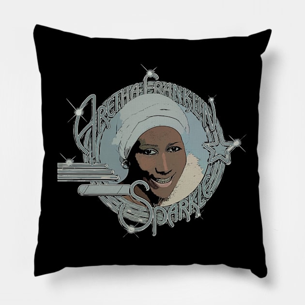 In the Presence of Greatness Aretha Fan Tee Pillow by Doc Gibby
