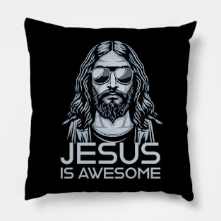 Jesus is Awesome, Jesus Christ, Jesus in Sunglasses Pillow