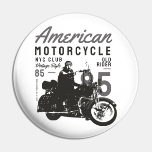 NYC Club Vintage Motorcycle Tee | Urban Biker Pin