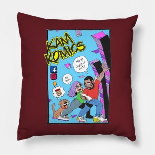 Kam Komics_follow Kam Komics_tshirt Pillow