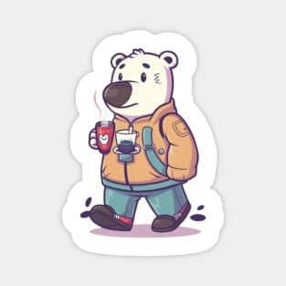 Poalr bear coffee Magnet