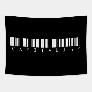 Capitalism – White – Small Logo Tapestry