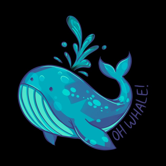 Oh Whale! (turquoise) by Claire Lin