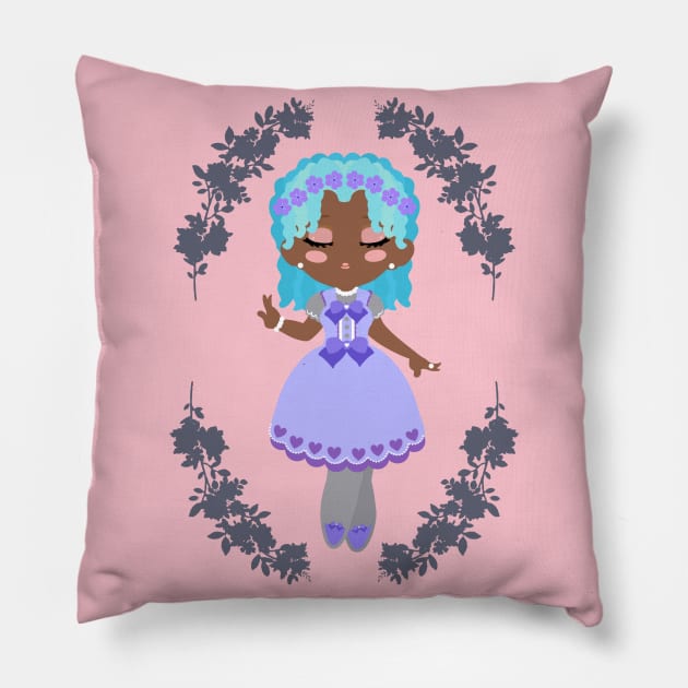 Elegant Gothic Lolita 2 Pillow by GrannyPomshka