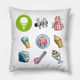 Sims 4 Cool Kitchen Stuff Icon Pack Pillow