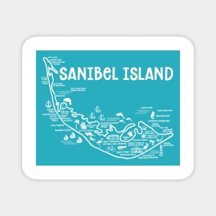 Sanibel Island Map Magnet