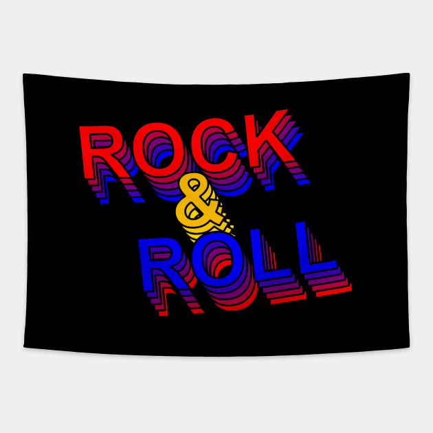 Rock & Roll Retro Text Tapestry by Braznyc