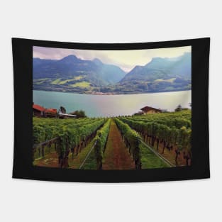 Vineyard in Switzerland Tapestry