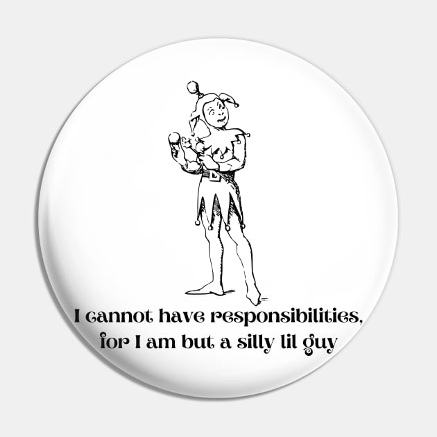 Silly Lil Guy Pin by longratprints