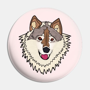 Smiley wolf Pin