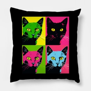 Funny Cat Gifts Men Kids Women Novelty Black Cat Pillow