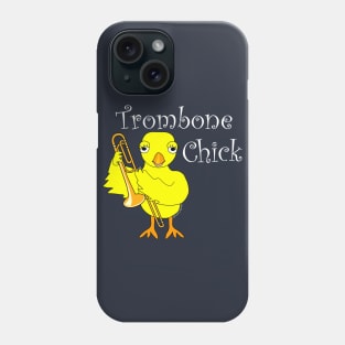 Trombone Chick White Text Phone Case