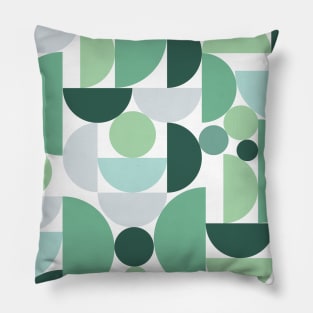 Green Semicircles Pillow