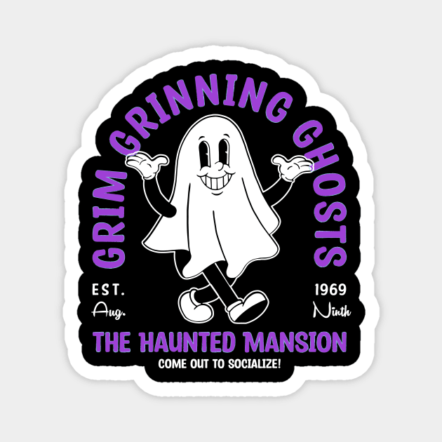 Grim Grinning Ghosts Magnet by Batg1rl