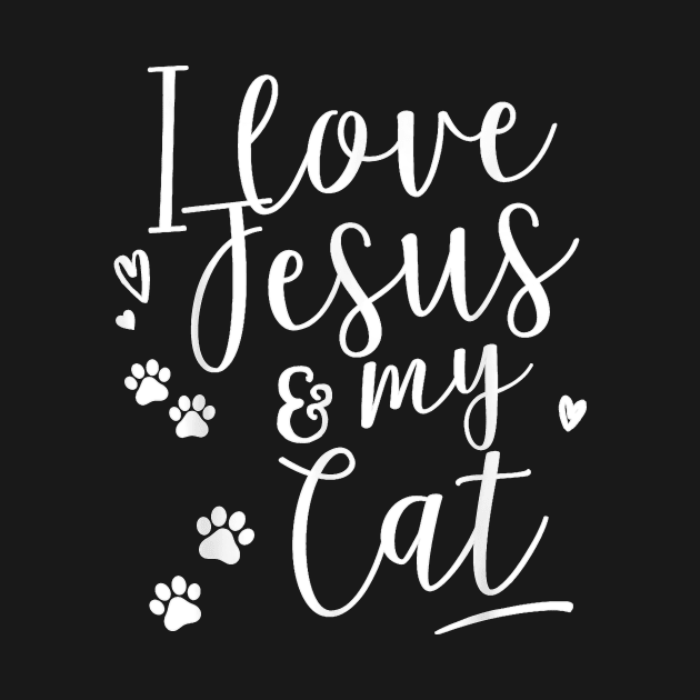 Funny Religous I Love Jesus And My Cat by Peter Smith