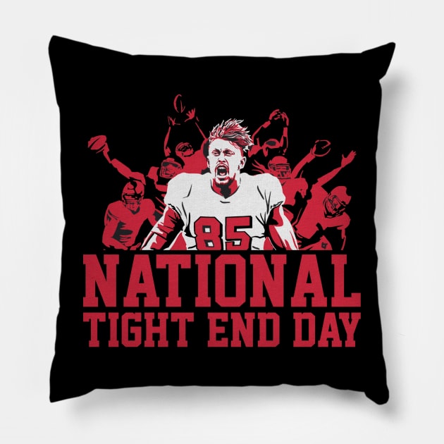 George Kittle National Tight End Day Pillow by Chunta_Design