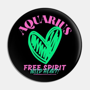 Aquarius - Free Spirit Wild Heart Pin