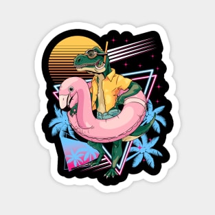 Dinosaur Pool Flamingo Gifts Men Kids Women Funny Dinosaur Magnet