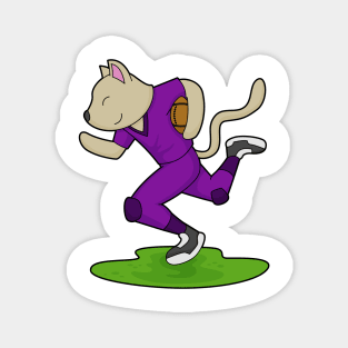 Cat Football player Football Magnet