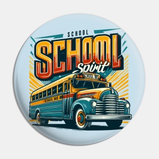 School Bus, School Spirit Pin