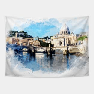 Amazing ROME Italy Landscape City Souvenir Painting Tapestry