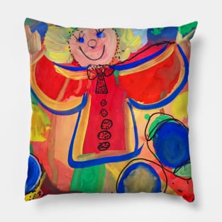 Watercolor child drawing Pillow