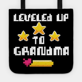 leveled up to grandma / Baby Announcement, grandma To Be, Grandparents to be Tote