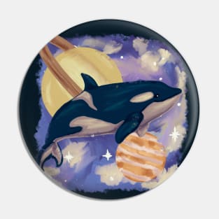 Orca swimming in space Pin