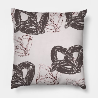 Pink Pretzel Pattern Pillow