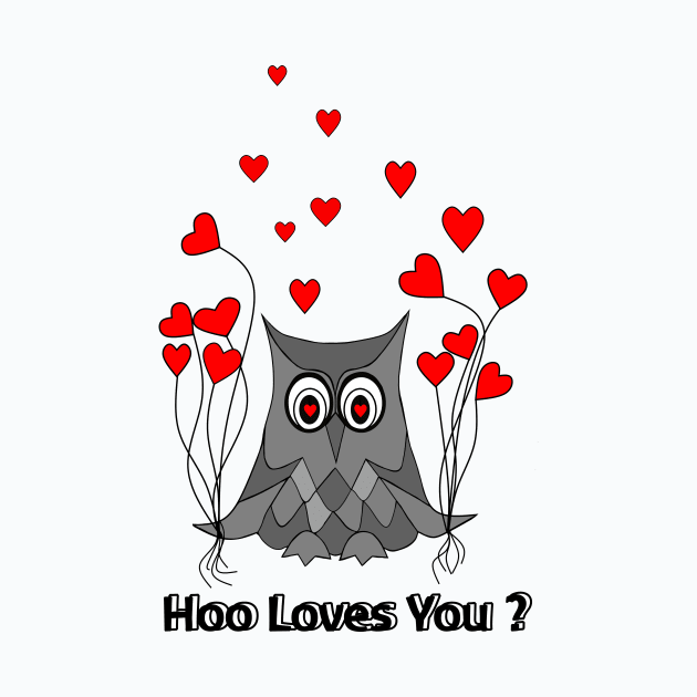 VALENTINES Day Owl by SartorisArt1