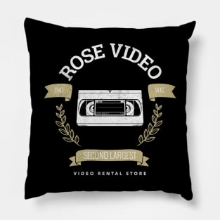 Rose Video Vintage Pillow