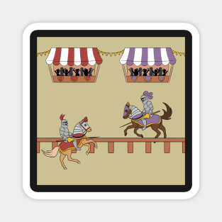 knights jousting Magnet