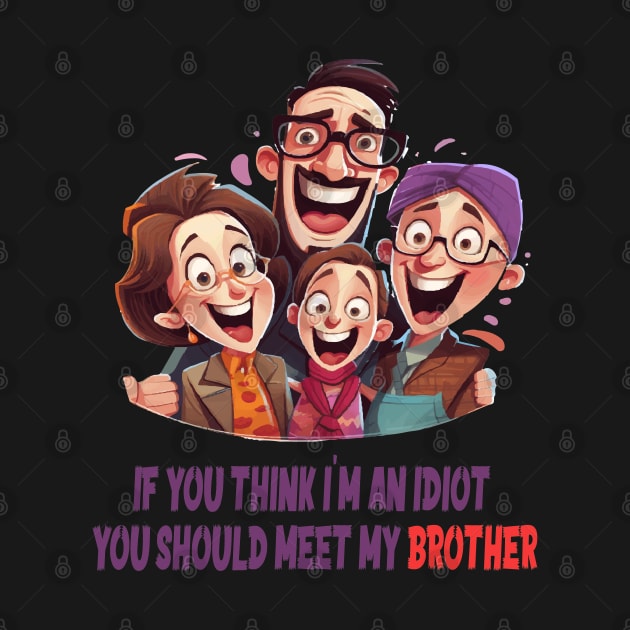 If you think i'm an idiot you should meet my brother by ArtfulDesign