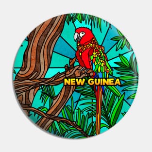 New Guinea - Parrot in Nature Pin