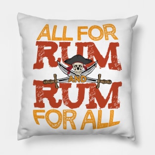 'All For Rum, Rum For All' Awesome Pirate Gift Pillow