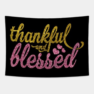 Thankful And Blessed' Thanksgiving Tapestry