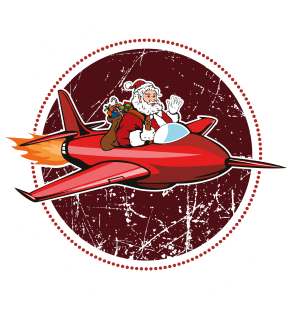 Santa Airlines Pilot Christmas Gift Aviation Air Traffic Controller Holiday Retro Shirt Magnet