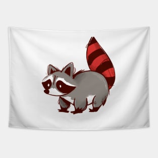 Cute Raccoon Drawing Tapestry