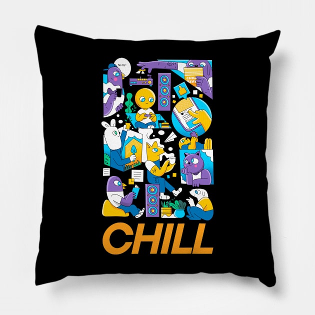 Chill Time Pillow by geolaw