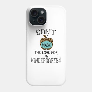 Can't Mask My Love For My Kindergarten - Leopard Pattern Apple Kids Gift Phone Case