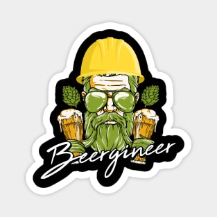 Gift for Beer Brewer Beergineer Craft Beer Hops Homebrewing Magnet