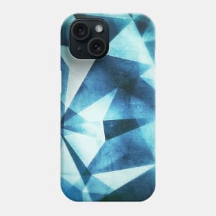 Abstract geometric triangle pattern ( Carol Cubism Style) in ice silver - gray Phone Case