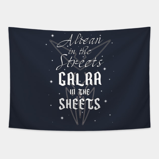 Altean in the Streets, Galra in the Sheets Funny Voltron Design Tapestry by ChasingBlue