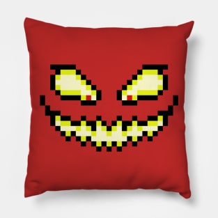 Pixel Pumpkin Face Pillow