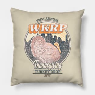 WKRP Turkey Drop Pillow