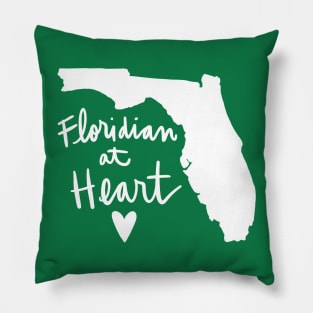 Floridian At Heart: Florida State Pride Calligraphy Pillow