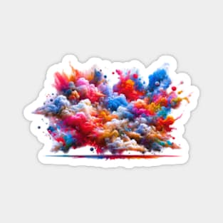 A Colorful and Vibrant Ink Splash Revealing Beautiful View - Artistic Apparel & More Magnet